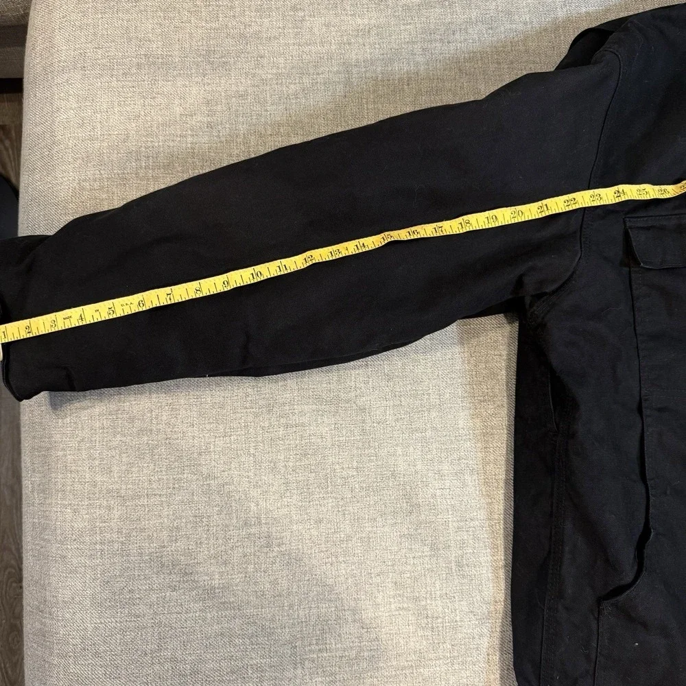 Berne Duck Canvas Work Jacket Black XLR 48–50 Quilted Lined